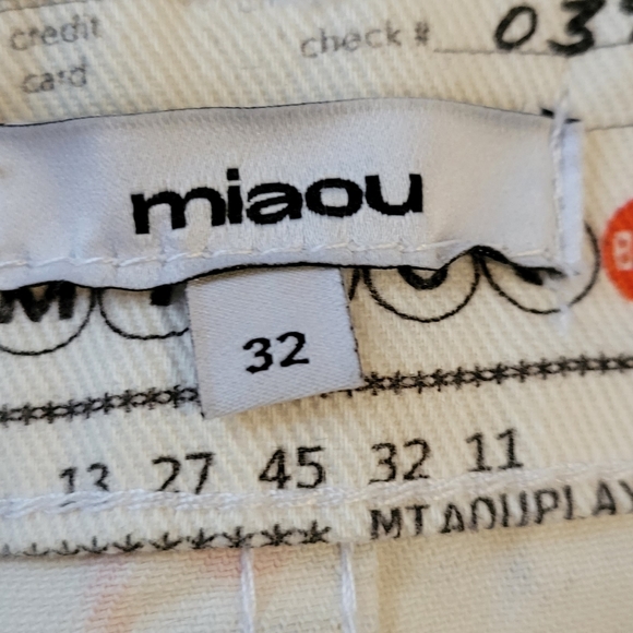 Miaou SONI Receipt Print Flared Jeans Vogue Runway Collection 2019 Size 32 - Picture 5 of 9